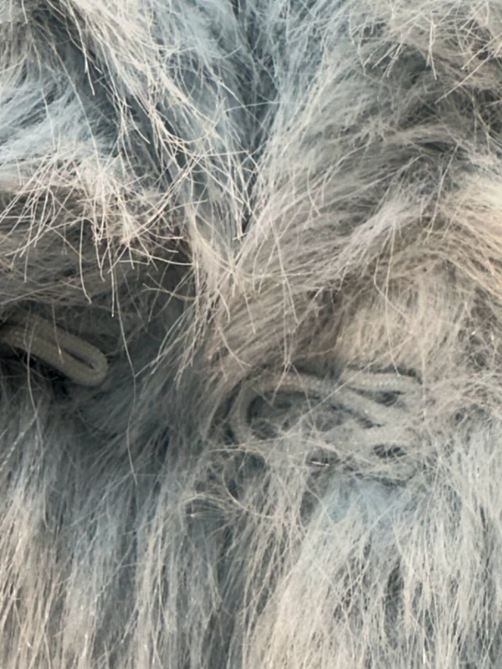 Wild Fable Target Dewdrop Aqua Blue Shaggy Faux Fur Cropped Hooded Jacket - Picture 3 of 7
